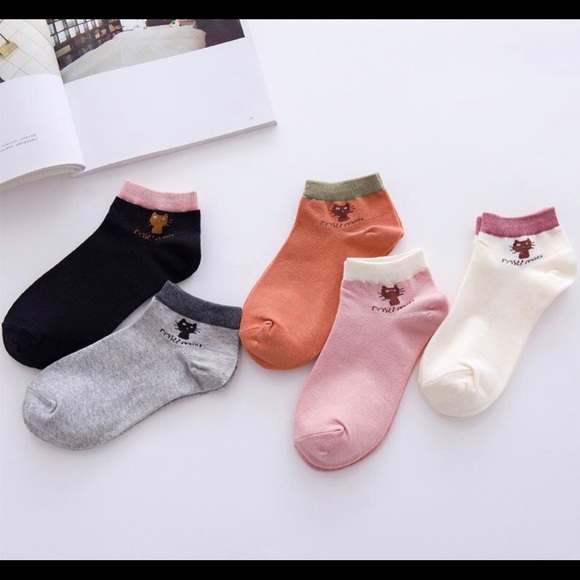 5pairs Korean women socks, pure cotton sock - Picture 2 of 7